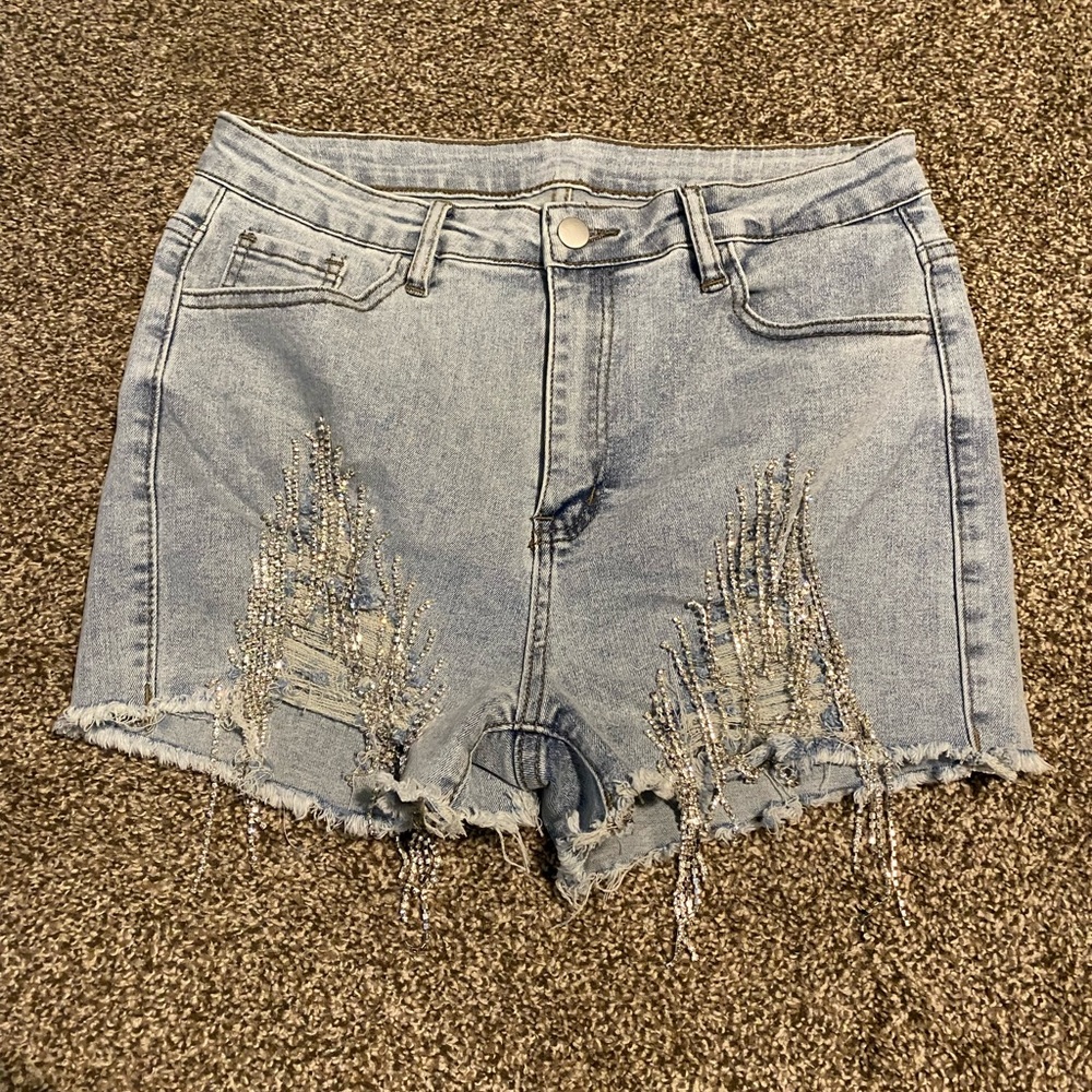 Shein shirts with rhinestone fringe